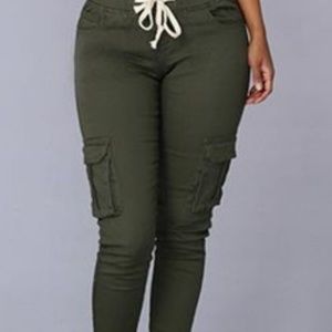 Bandage skinny casual pants